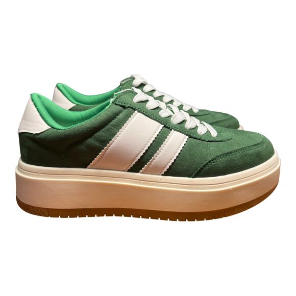 MADDEN GIRL Navida Women's 8M Platform Low Top Sneakers Green White Shoes READ - Picture 6 of 12